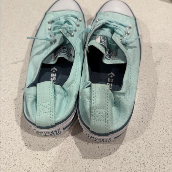 Converse Teal Canvas Sneakers with Rubber Toe Cap - Picture 2 of 9